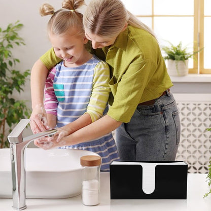 Paper Towel Dispenser Countertop, Acrylic Paper Towel Holder, Black Napkin Holder for Kitchen, Countertop Multifold C-Fold, Z-Fold,MultiFold Trifold-Bathroom Kitchen Restaurant