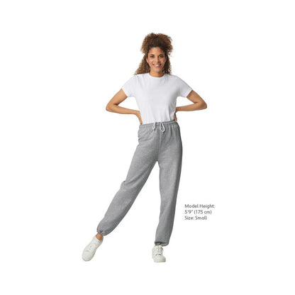 Gildan Adult Fleece Elastic Bottom Sweatpants, Style G18200, Navy, Large