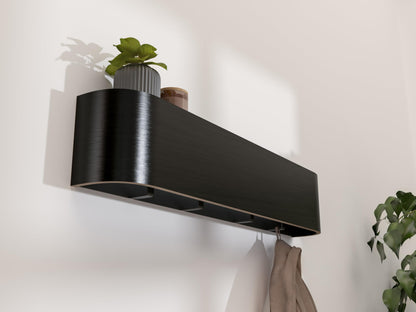 OLEEK wall Coat Rack - wall Shelf with Hooks - entryway Hooks - entryway Shelf - Modern Coat Rack - Wooden Coat Rack wall Mount for Home Decor - Wooden Mount for Home Decor - Coat Hanger Wall Mount