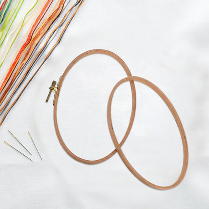 PLAFOPE Oval Wood Embroidery Hoop Large Frame for Cross Stitch and Needlework Spacious Craft for Detailed DIY Quilting and Decorative Home Art Display