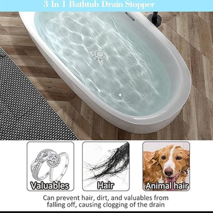 3-in-1 Bathtub Drain Stopper