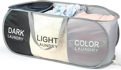 Seefoo 3-Section Foldable Hamper