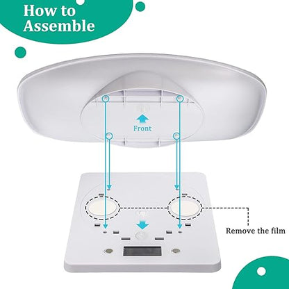 Reptiles Weight Scale,Small Animal Scale with Precision Grams,Multi-Function LED Display Pet Weight Scale(Max. 33 lbs),for Weighing Puppy/Kitten/Ferret/Guinea Pig/Tortoises/Food