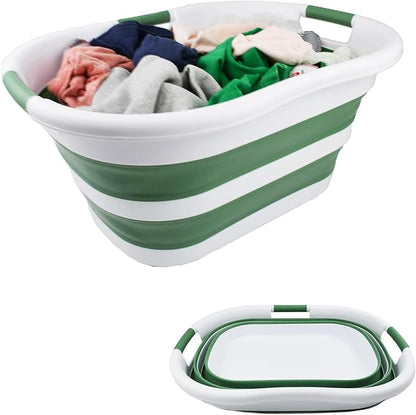 SAMMART 40L Collapsible Plastic Laundry Basket