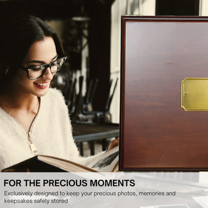 Decorebay Antico Wooden Lockable Memory and Treasure Box for Keepsakes, Photos, Letters, Jewelry and More