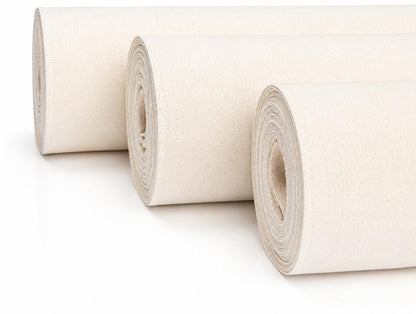 FabricLA Canvas Fabric Roll | 62"" Wide 10oz Cotton Canvas Fabric by The Yard | Premium Duck Cloth for Painting, Upholstery, & Crafts - Natural - 1 Yard