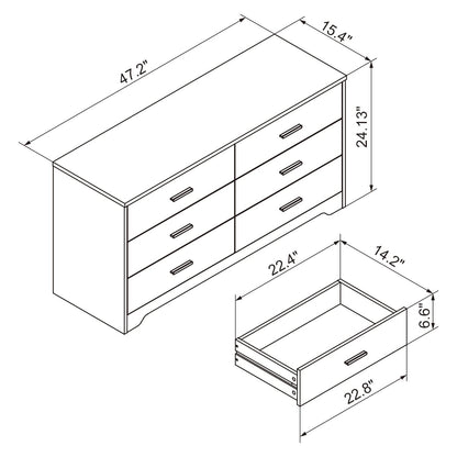 Panana Dresser for Bedroom with 5/6 Drawers, Wooden Chest of Drawers, Storage Organizer Unit Dressers for Bedroom, Living Room, Hallway, Nursery (Black, 6 Drawer)