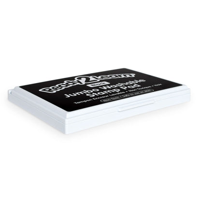 READY 2 LEARN Jumbo Washable Stamp Pad - Black - 6.2"L x 4.1"W - Non-Toxic - Fade Resistant - Ideal Size for Baby Handprints and Footprints