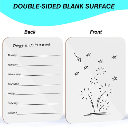 12 Pack Small White Board Dry Erase Boards Classroom Teachers Pack Mini White Boards 9" x12” Personal Whiteboards for School Students Supplies Lapboards l 12 Mini Erasers， 12 Makers Included (12)