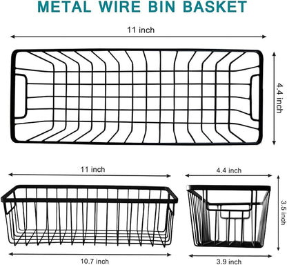 SheeChung Farmhouse Metal Wire Bin Basket