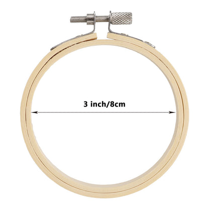 Tosnail 20 Pack 3 Inch Embroidery Hoops Cross Stitch Hoop Ring Bamboo Circle for Embroidery, Cross Stitch, Home Ornaments, Dreamcatcher and Crafts