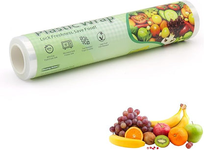 Plastic Food Wrap Single pack Kitchen Cling Wrap BPA-Free Clear Cling Film for Home and Commercial Use Food Service 30cm×150Meters