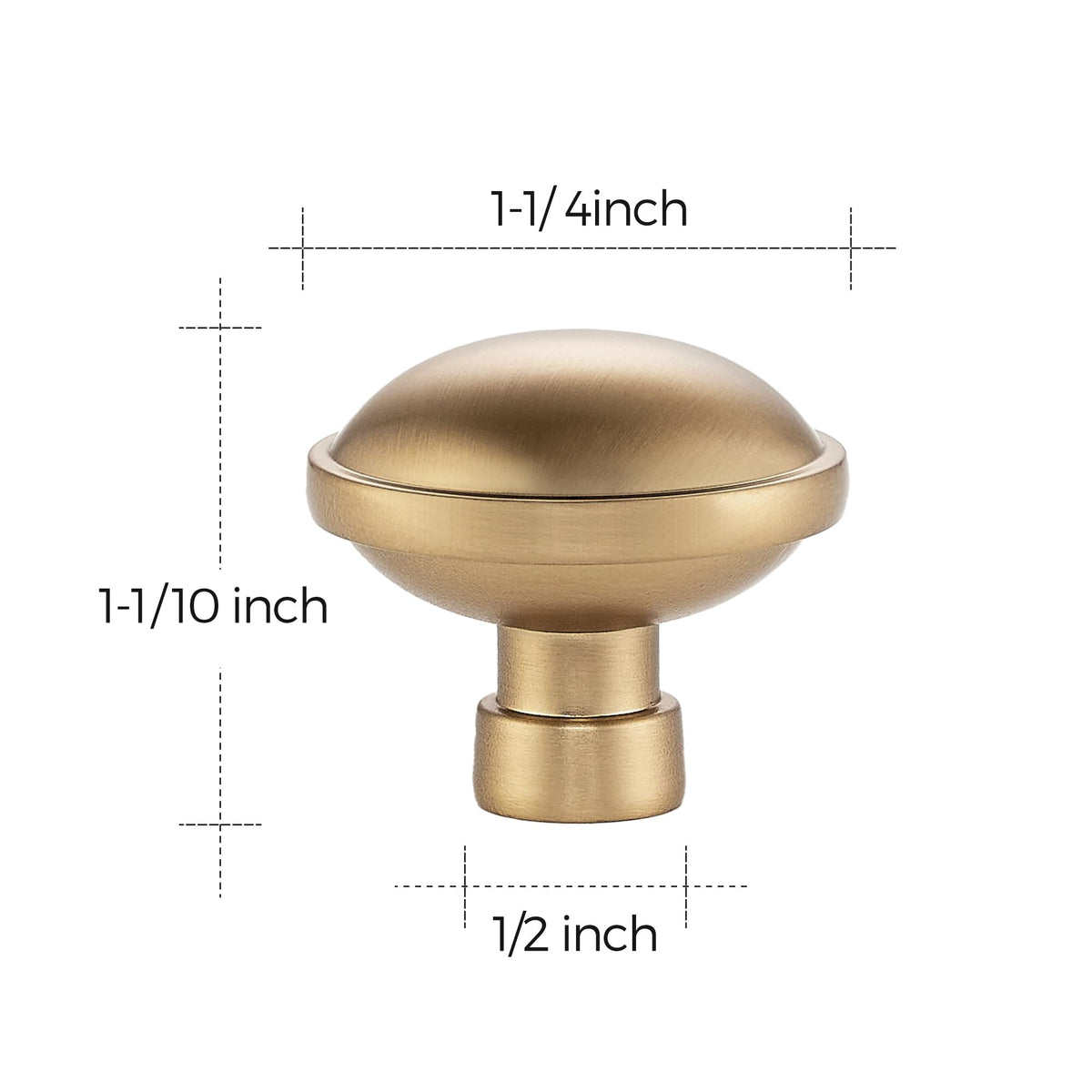 Ravinte 2 Pack 1-1/4 Inch Diameter Kitchen Cabinet Knobs Champagne Bronze Dresser Knobs Round Solid Cabinet Drawer Pulls for Kitchen Cupboard Hardware