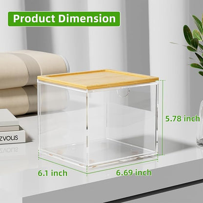 VITVITI Drawer Disposable Face Towel Holder Box, Acrylic Facial Towel Container