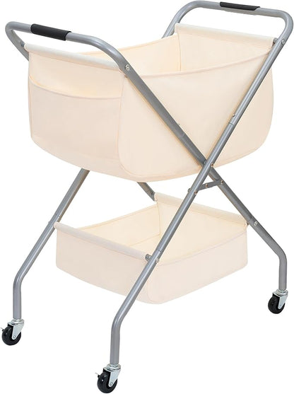 STORAGE MANIAC Collapsible Laundry Cart