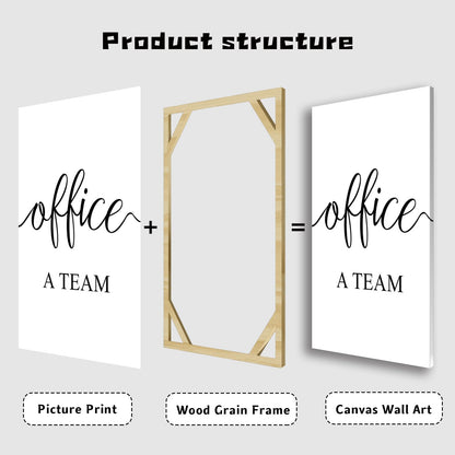 Hunanies In This Office We Are a Team Canvas Wall Art, Set of 3 Canvas Print, Inspirational Wall Decor For Office, Motivational Wall Art, Office Wall Decor (16" x 24" x 3 pcs)