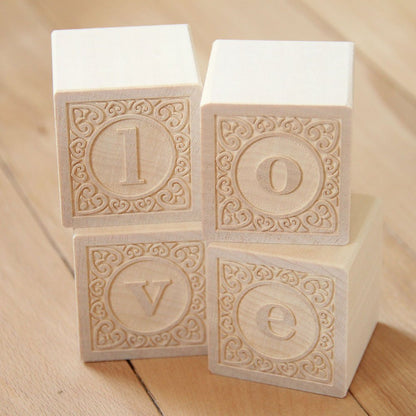 Uncle Goose Lowercase Alphablank Blocks - Made in The USA