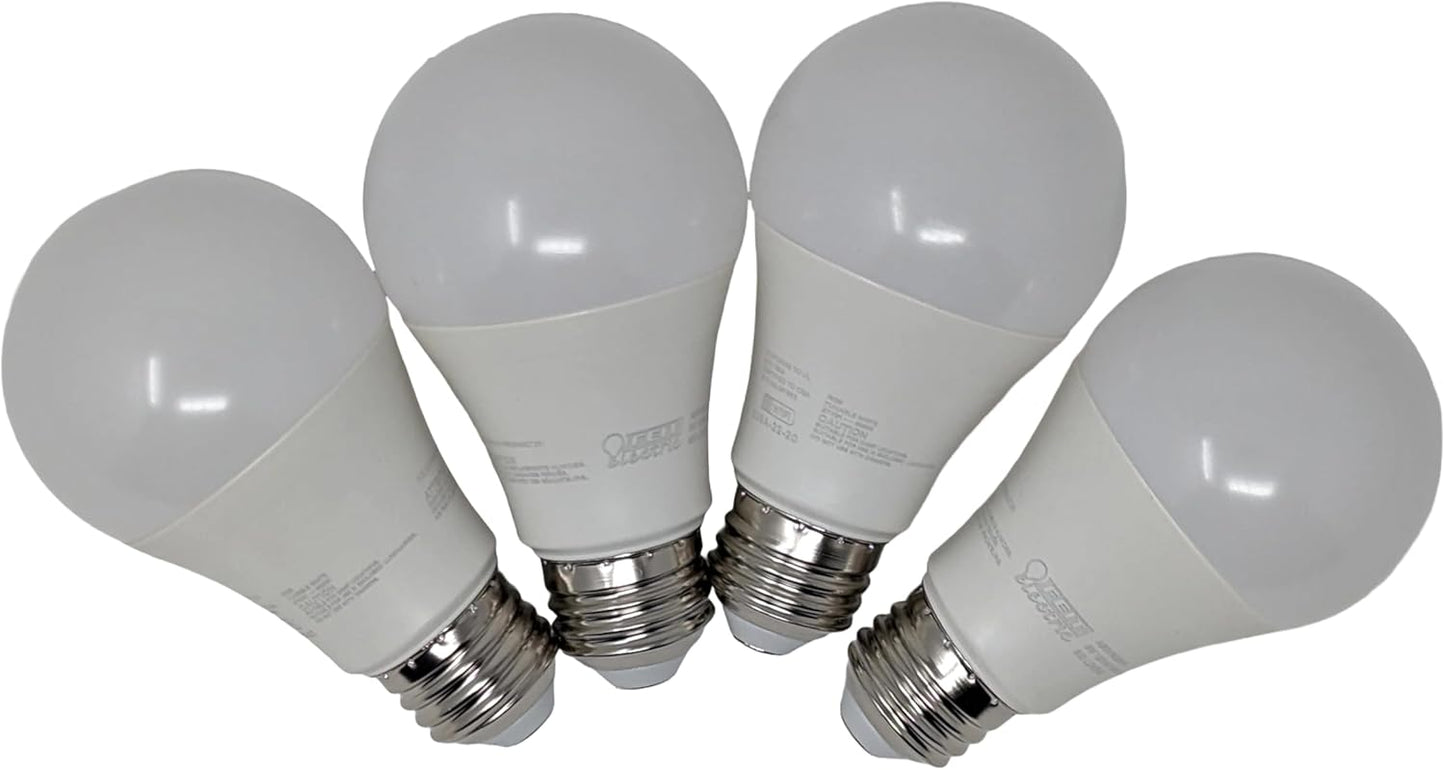 Smart Color-Changing LED Bulbs (4-Pack) for Google & Alexa, 9W (60W Replacement), E26 Base, A19 Shape by Feit Electric
