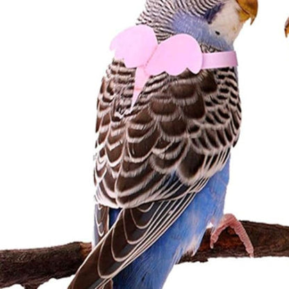 Pet Parrot Bird Harness and Leash, Adjustable Training Design Anti-Bite, Bird Nylon Rope with Cute Wing for Parrots, Suitable for Macaw Cockatoo Cockatiel Lovebird Conure African Grey (Pink,S)
