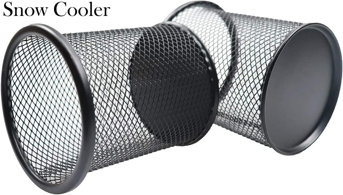 SNOW COOLER Pen Holder Mesh Pencil Holder Metal Pen Holder Pencil Holder for Desk Office Pen Organizer Black, 8 Pack