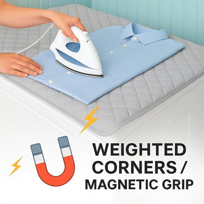 Magnetic Portable Ironing Mat 18" x 31" – Quilted Heat-Resistant Ironing Blanket