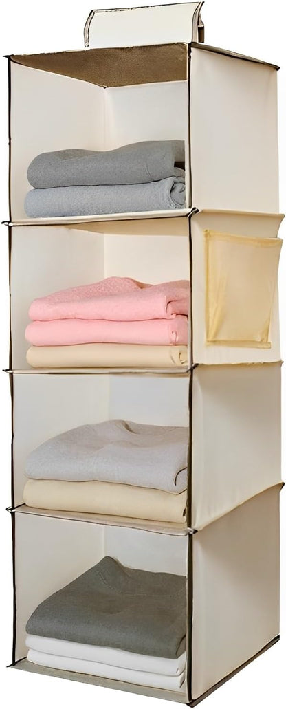 Hanging Closet Organizer 4 Tier Hanging Storage