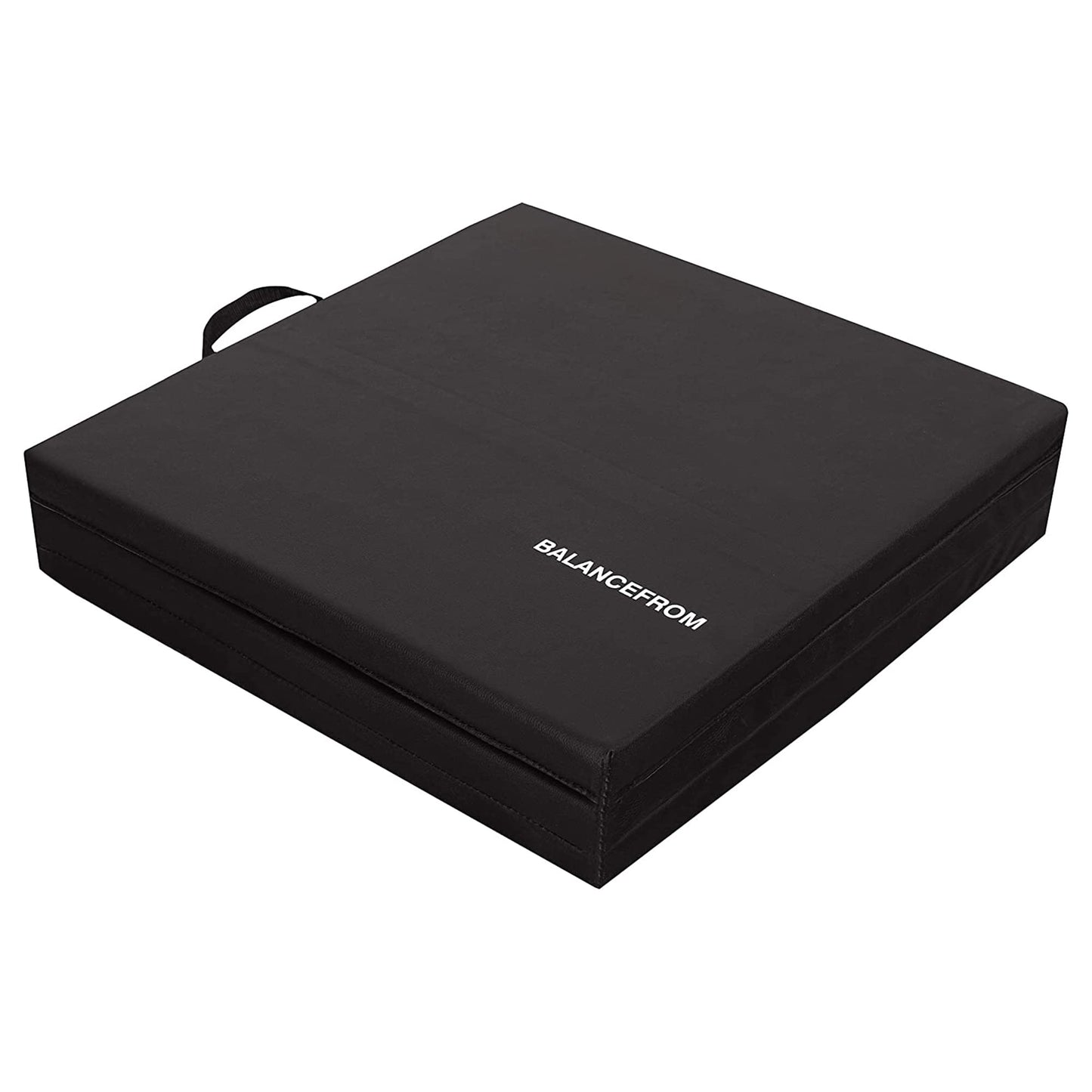 BalanceFrom Folding Gymnastics Mat, Thick Home Gym Floor Yoga Equipment, Black