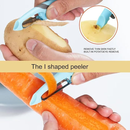 Carrot Peelers, Kitchen Vegetable Peeler Set, Including orange peeler, Corn Peeler, Corn Stripper, Potato, Apple Peelers, Y Peeler for Veggie & Fruit(Color-1) 6 Pcs