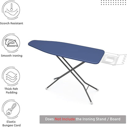 Encasa XO Ironing Board Cover and Pad 54"x18" - 4mm Felt X-Large Iron Board