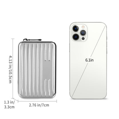 LOUEBICA Credit Cards Holder for Women RFID Blocking Aluminum Zipper Wallet Business Card Case Metal ID Case for Men