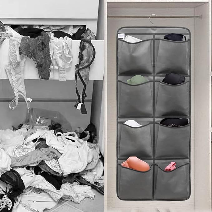 Dual Sided Hanging Closet Organizer Shoe Rack Holder