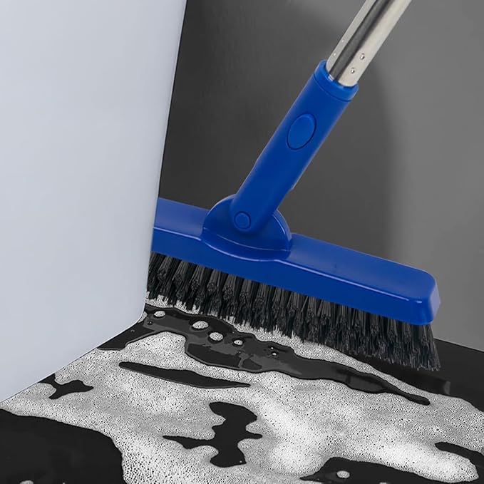 CELOX Grout Brush with Long Handle V-Shape Grout Line Scrubber with Stiff