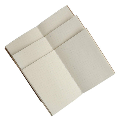 WANDERINGS A5 Dotted Grid Travelers Notebook Insert / A5 Journal Refill | 5.5" x 8.3" / 14cm x 21cm | 3 Booklets, 240 Pages | Travelers Notebook Refills for Journals, Diaries, Planners
