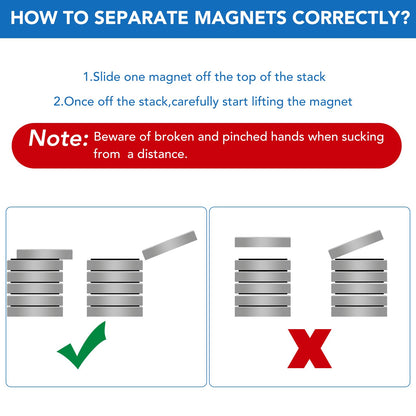 LOVIMAG 12 Pack Strong Neodymium Magnets 1.26"x0.12" Rare Earth Magnet with Adhesive Backing for Fridge Refrigerator Craft Whiteboard Building Scientific Office