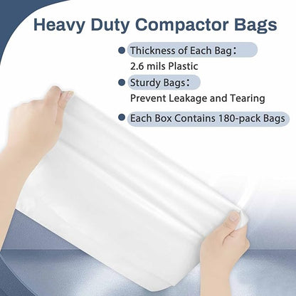 W10165294RB 15-Inch Trash Compactor Bags, Heavy Duty, Fits 15-inch Rectangular
