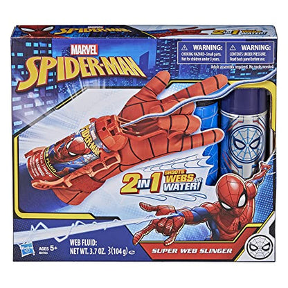 Marvel Spider-Man Super Web Slinger, 2-In-1 Shoots Webs or Water, Web Shooter Toy, Role-Play Toys, 5 Year Old Boys and Girls and Up (Amazon Exclusive)