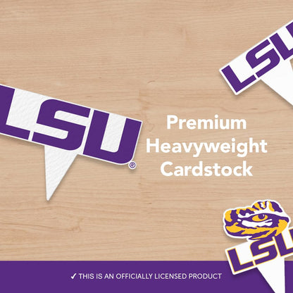 Desert Cactus Louisiana State University Cupcake Topper and Cake Toppers Set - LSU Tigers 25 Pcs Food Party Supplies, Tablecloth Decorations, Graduation and Game Day