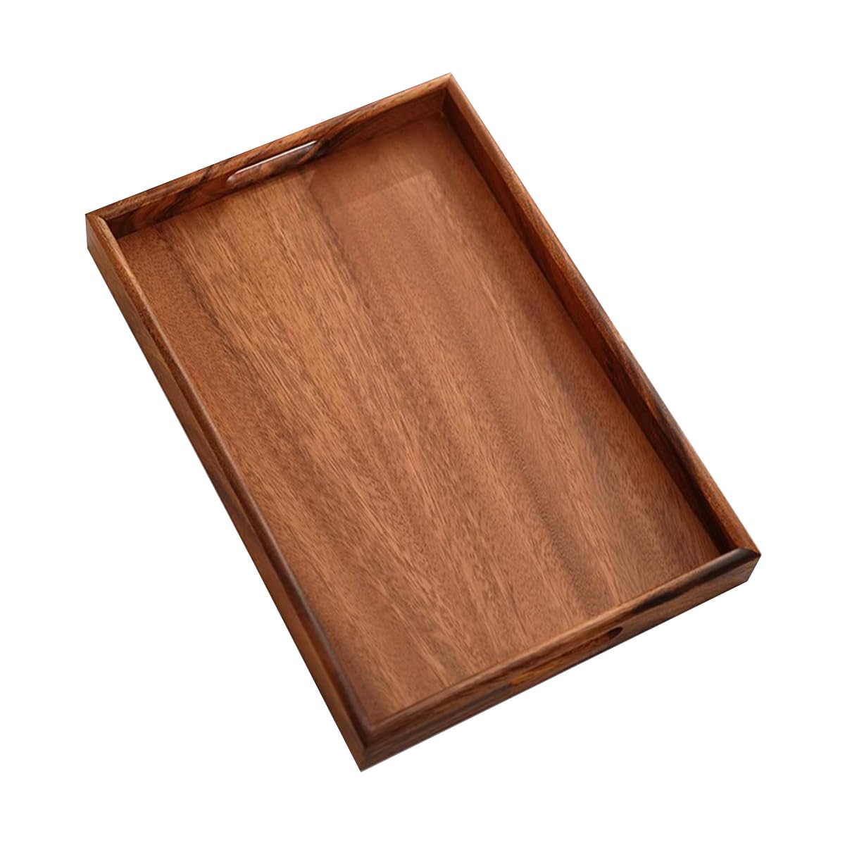 Wooden Coffee Trays with Handles Wood Serving Tray Wooden Bed Tray, Coffee Table Trays for Living Room,Wood Kitchen Tray Wood Decorative Tray with Handles