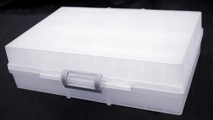Aidetek half transparent BOX-ALL-24 small parts beads stationery jewelry box organizer for sorted parts 3 sizes 24 compartments with lid