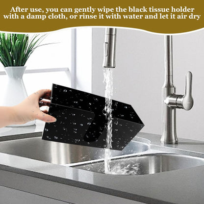 Paper Towel Dispenser Countertop, Acrylic Paper Towel Holder, Black Napkin Holder for Kitchen, Countertop Multifold C-Fold, Z-Fold,MultiFold Trifold-Bathroom Kitchen Restaurant