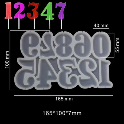 mostsom 2pcs/lot Number Shaped Baking Mold DIY Lollipop Numeric Modeling Silicone Chocolate Candy Mould Birthday Cake Decoration Kitchen Tools (D_ Number)