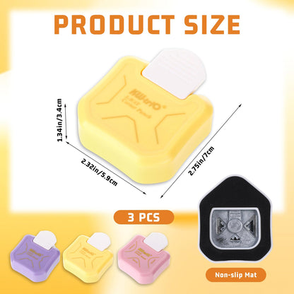 3 Pcs Corner Rounder Punch 3 in 1 Paper Corner Cutter Three Way Corners Cutter (Rounder+Beauty Shape+Chamfer Edges) for Cardstock Envelope Laminate DIY Card Making Paper Crafts Scrapbook Supplies