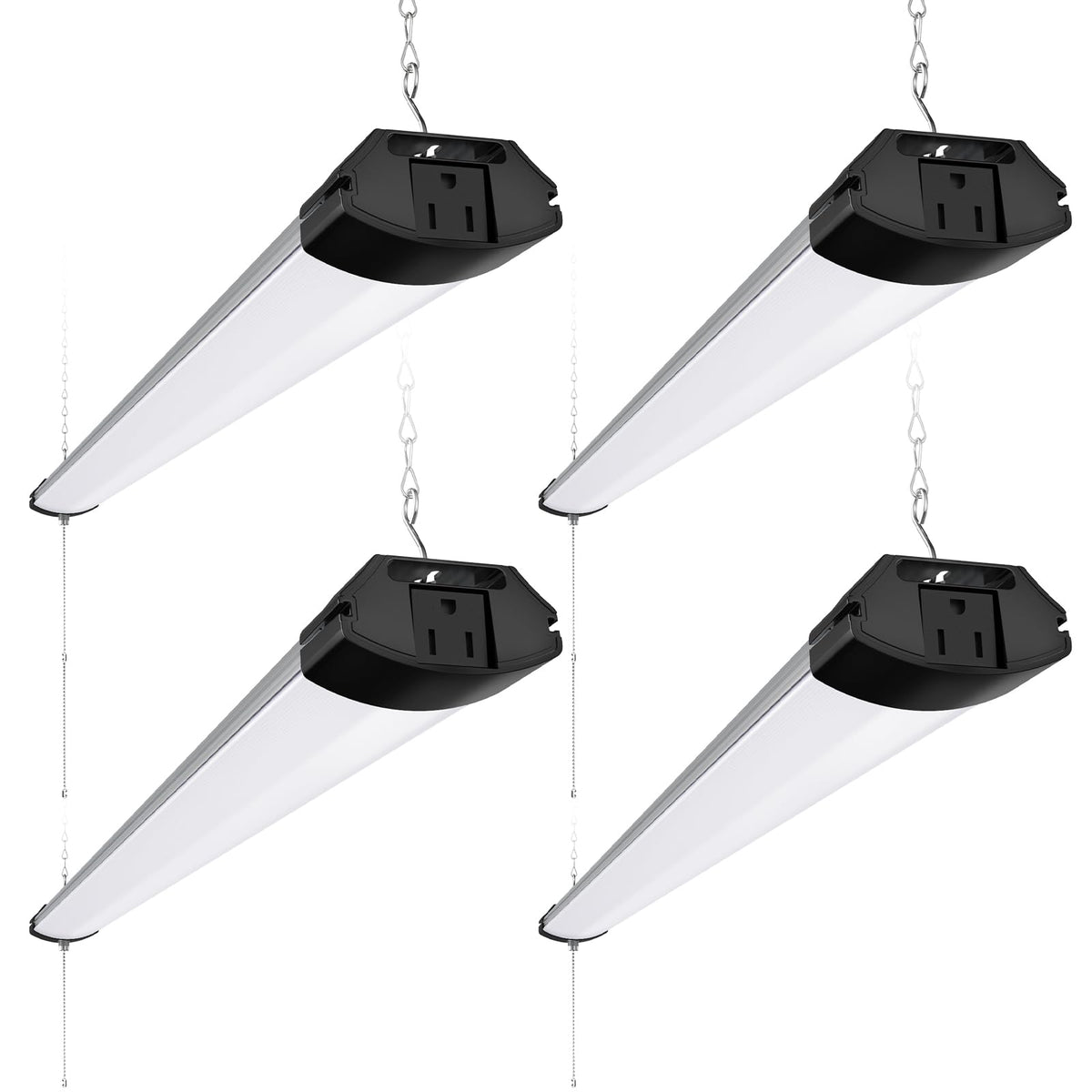 Barrina LED Shop Lights 4FT 84W 10000LM 6500K Aluminum Linkable Fixture 4 Packs Model BASP-4FT-84FLM-65K