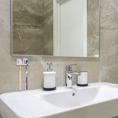 4 PCS Toothbrush Holder Wall Mounted