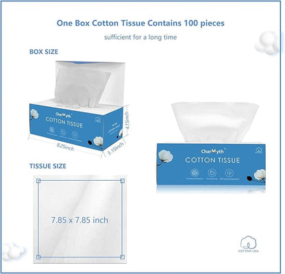 Extra Thick Disposable Face Towel, Disposable Makeup Removing Wipes, 100% USA
