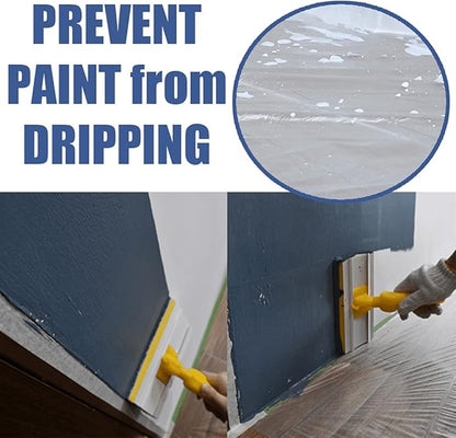 35 Pieces Plastic Drop Cloth, Dust-Proof and Rustproof, 35 Pieces 9x12 Feet Tarp