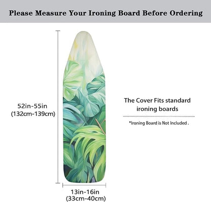 ZDCUSTOM Tropical Green Palm Ironing Board Cover and Pad
