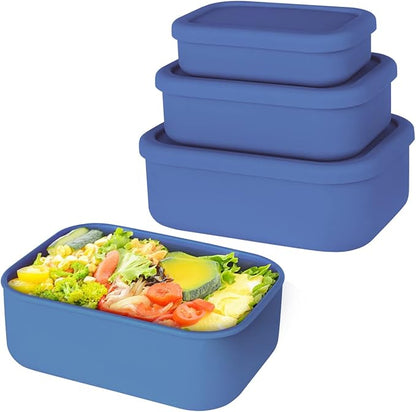 Silicone Food Storage Containers, Hard-Shell Silicone, Dishwasher and Freezer