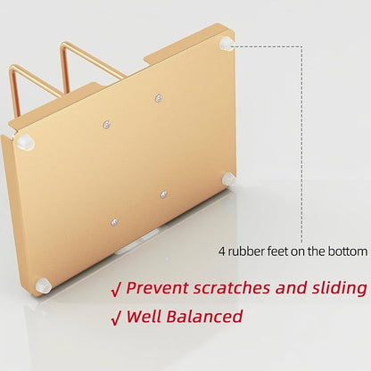 Audmore Gold Napkin Holder for Table, Metal Napkin Storage with Salt and Pepper Shakers Caddy for Dining Table Decor