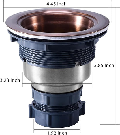 KONE 3/1-2 Inch Sink Drain Assembly Antique Copper Kitchen Sink Drain Kit